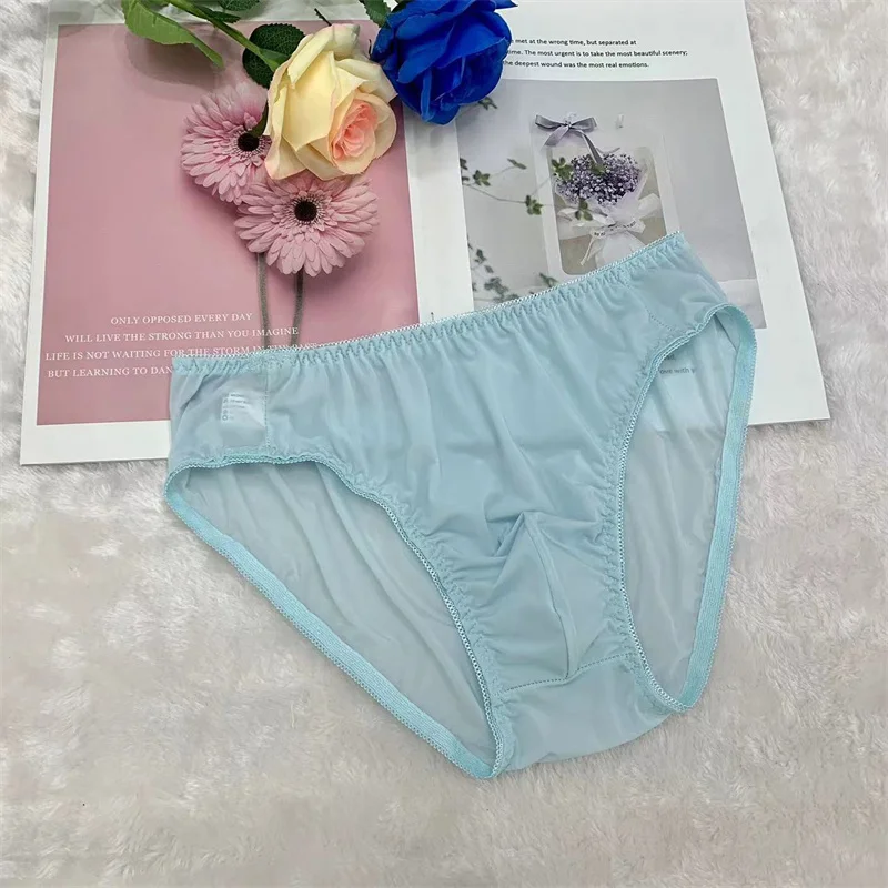 Calzoncillos sexis para hombre, calzoncillos de estilo cóncavo convexo translúcidos ultrafinos de uso diario, ropa interior gay suave y transpirable