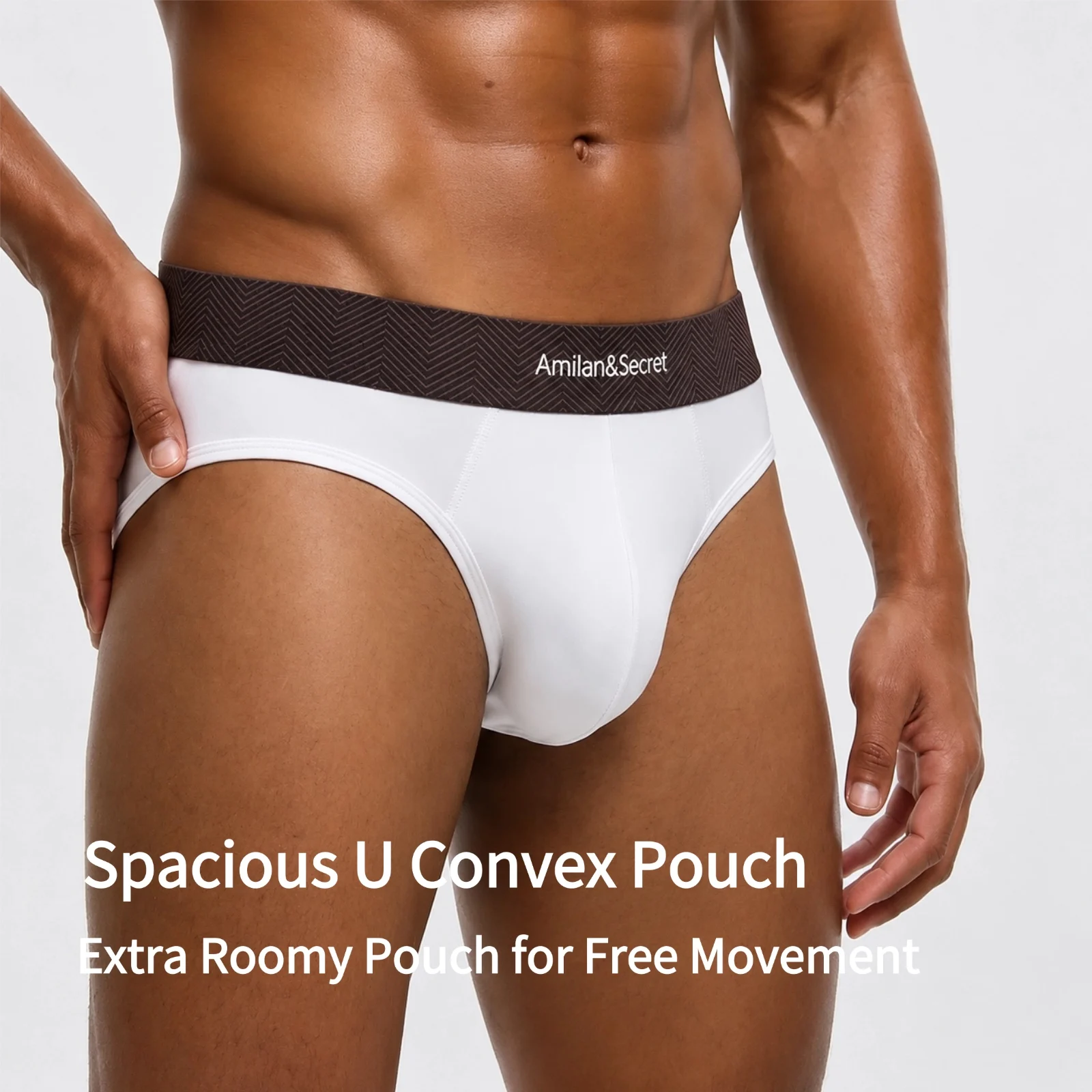 Calzoncillos de algodón para hombre, 3 uds., sin cierre, cintura media, bolsa convexa en U, calzoncillos triangulares, color sólido, ropa interior transpirable para verano, ropa interior diaria para hombre