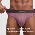Calzoncillos de algodón para hombre, 3 uds., sin cierre, cintura media, bolsa convexa en U, calzoncillos triangulares, color sólido, ropa interior transpirable para verano, ropa interior diaria para hombre - Imagen 4