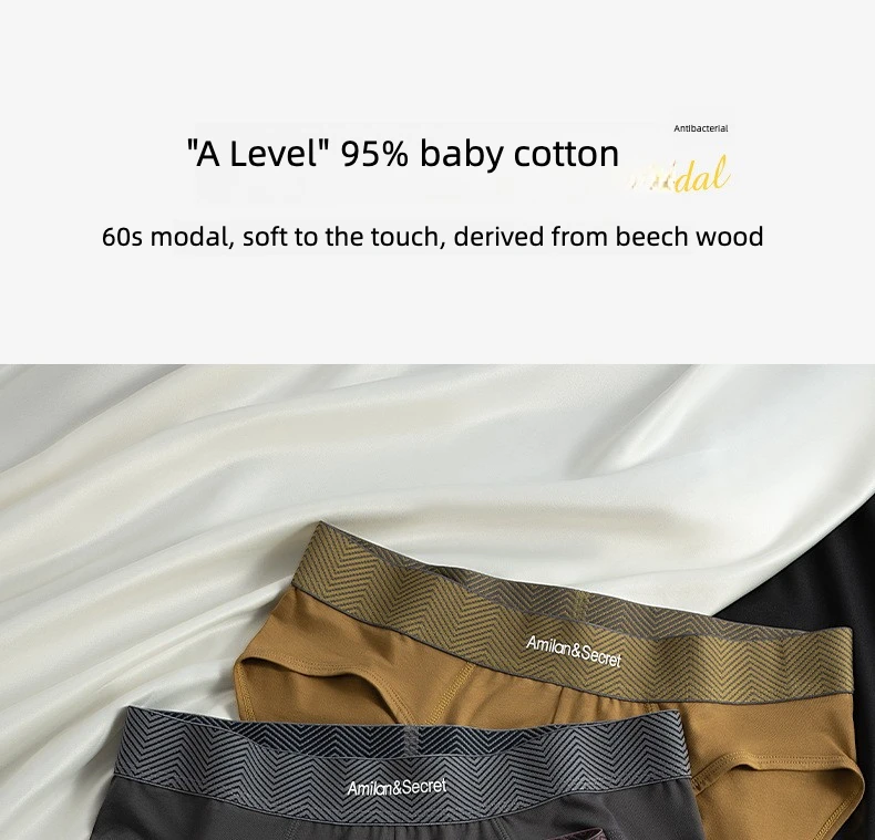 Calzoncillos de algodón para hombre, 3 uds., sin cierre, cintura media, bolsa convexa en U, calzoncillos triangulares, color sólido, ropa interior transpirable para verano, ropa interior diaria para hombre