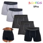 5 uds bragas para hombre Boxer de algodón Boxers sexis para hombre ropa interior pantalones cortos lotes Boxershorts masculinos conjunto de calzoncillos familiares marcas