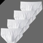 Calzoncillos elásticos de marca para hombre, ropa interior informal para el hogar, color blanco puro, 4 Uds.