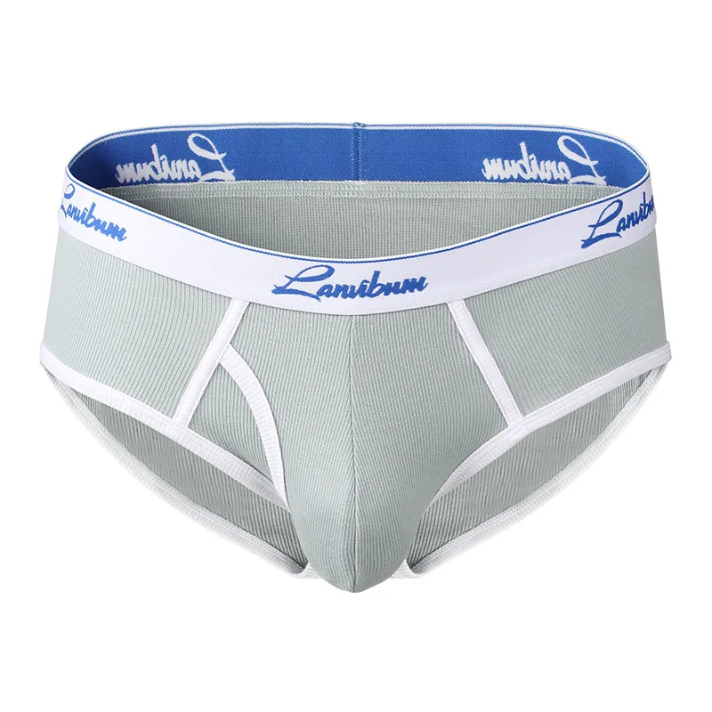 1/3 Uds nueva ropa interior para hombres hilo de cintura media algodón transpirable Color sólido ropa interior juvenil pantalones triangulares para hombres