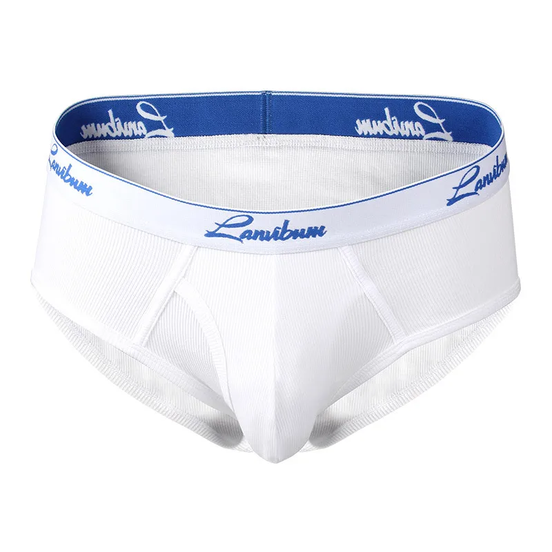 1/3 Uds nueva ropa interior para hombres hilo de cintura media algodón transpirable Color sólido ropa interior juvenil pantalones triangulares para hombres