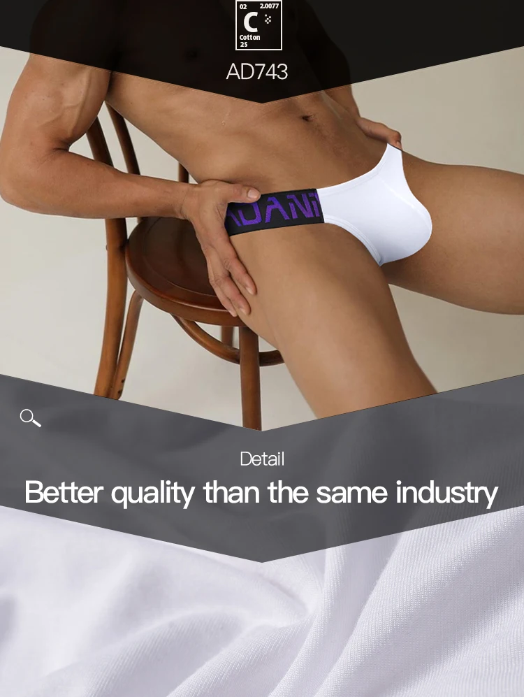 1PCS Calzoncillos Triangulares Modales ADANNU para Hombre con Cintura con Letras, Ropa Interior Suave y Transpirable 1PCS Calzoncillos Triangulares Modales ADANNU para Hombre con Cintura con Letras, Ropa Interior Suave y Transpirable