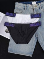 1PCS Calzoncillos Triangulares Modales ADANNU para Hombre con Cintura con Letras, Ropa Interior Suave y Transpirable - Imagen 4