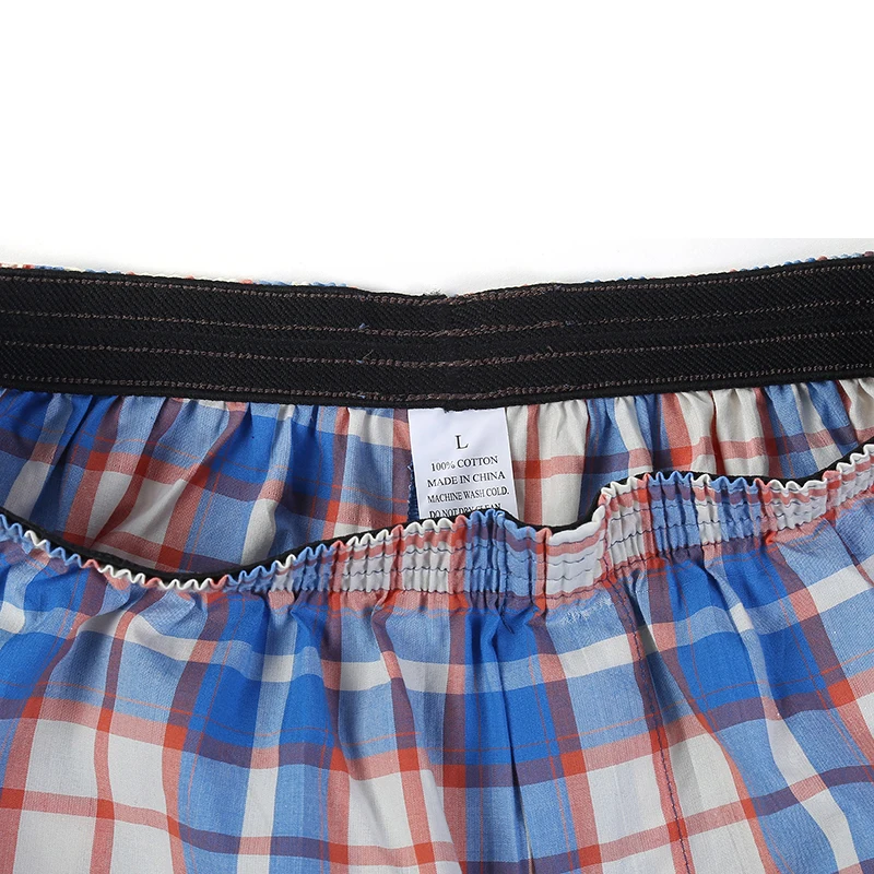 Lote de 3/5/7 Calzoncillos Boxer a Cuadros para Hombre, Ropa Interior Informal con Cintura Elástica y Botones, Calzoncillos Boxer Tejidos para el Hogar