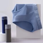 Paquete de 4 Calzoncillos Sexys para Hombre, Ropa Interior Moderna para Estudiantes, Calzoncillos Transpirables y Elásticos de Talla Grande con Estampado de Letras en la Cintura - Imagen 3