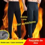 Pantalones Térmicos de Forro Polar de Doble Cara para Hombre, Ropa Interior Cálida y Cómoda para Otoño e Invierno, Pantalones... - Imagen 5