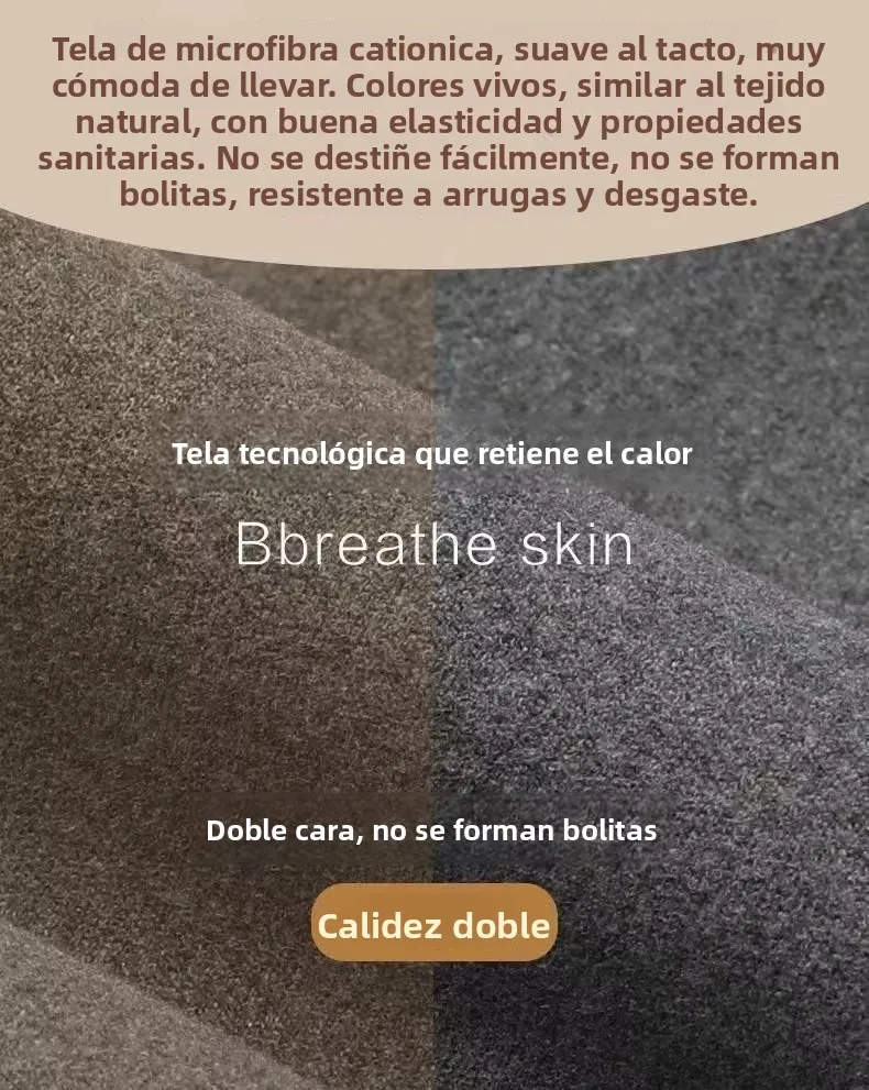 Pantalones Térmicos de Forro Polar de Doble Cara para Hombre, Ropa Interior Cálida y Cómoda para Otoño e Invierno, Pantalones...