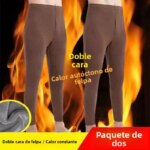 Pantalones Térmicos de Forro Polar de Doble Cara para Hombre, Ropa Interior Cálida y Cómoda para Otoño e Invierno, Pantalones... - Imagen 2