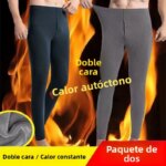 Pantalones Térmicos de Forro Polar de Doble Cara para Hombre, Ropa Interior Cálida y Cómoda para Otoño e Invierno, Pantalones... - Imagen 4