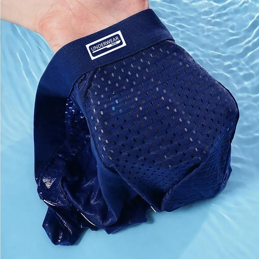 8 unidades de ropa interior masculina de fibra de bambú, calzoncillos de malla transpirable para hombre, diseño en forma de U, ropa interior masculina para uso diario, tacto suave, calzoncillos para hombre.