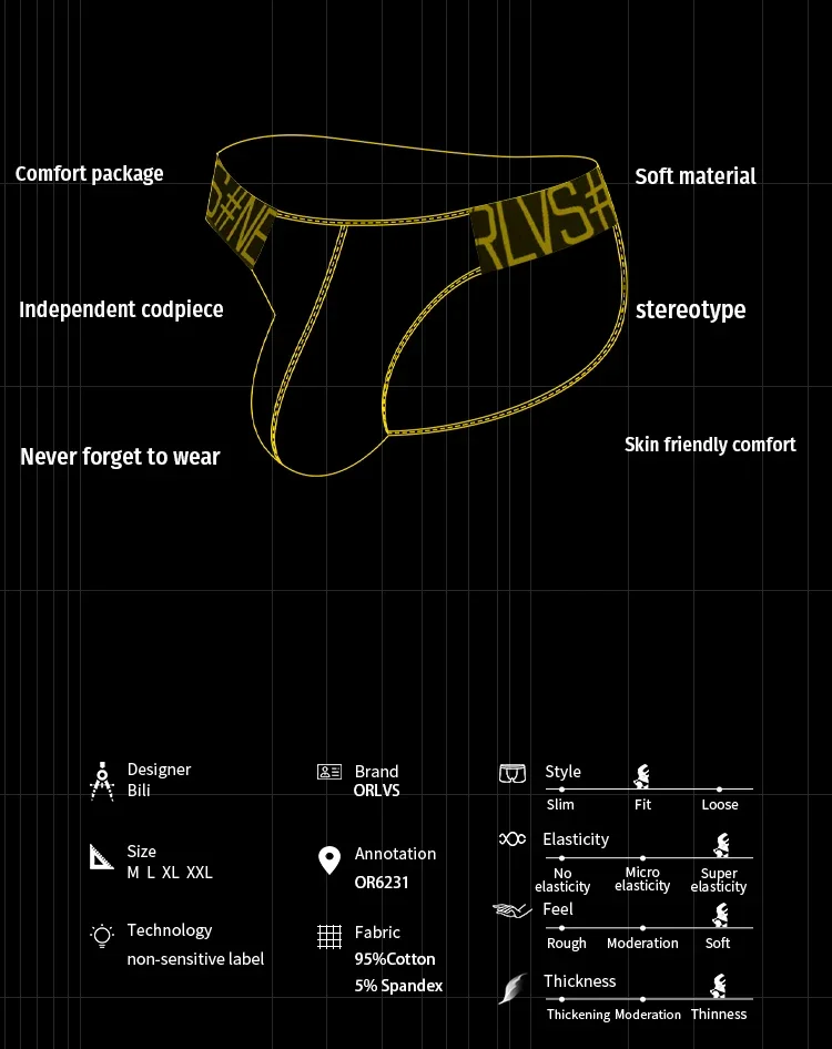 Calzoncillos para Hombre, Cintura Baja, Algodón, Triangulares, Transpirables, Absorbentes de Sudor, para Deportes y Fitness