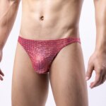 Calzoncillos Brillantes con Lentejuelas para Hombre, Diseño Moderno y Sexy, Suaves, Transpirables y Cómodos para Fiestas y Discotecas - Imagen 3
