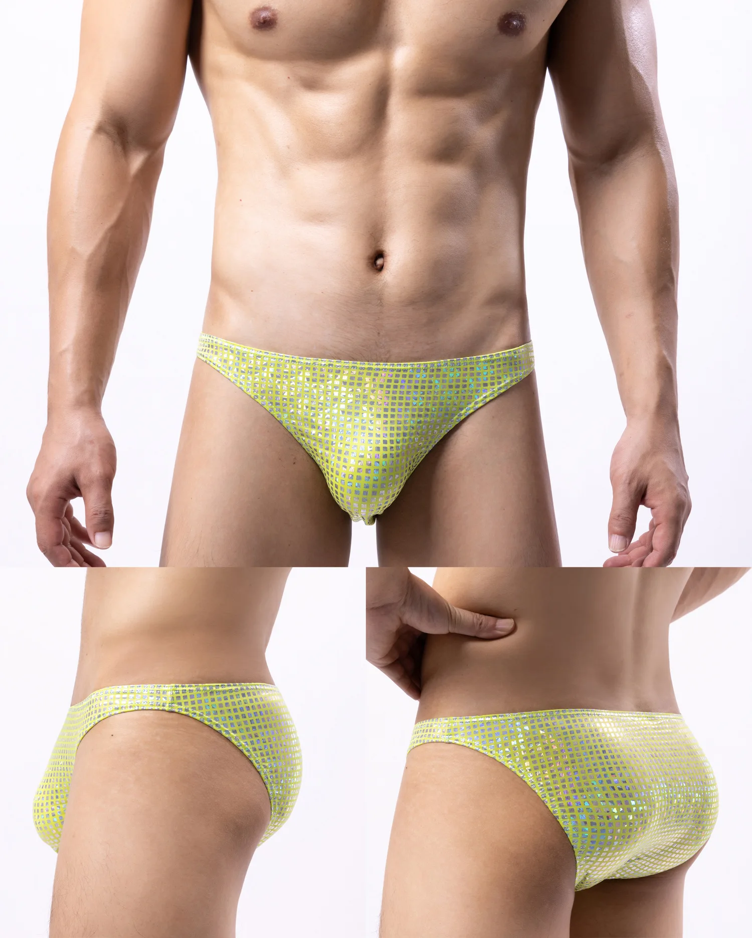 Calzoncillos Brillantes con Lentejuelas para Hombre, Diseño Moderno y Sexy, Suaves, Transpirables y Cómodos para Fiestas y Discotecas