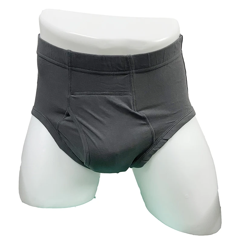 Paquete de 3 ropa interior para incontinencia para hombre, calzoncillos de incontinencia urinaria lavables y reutilizables de algodón con absorción Regular