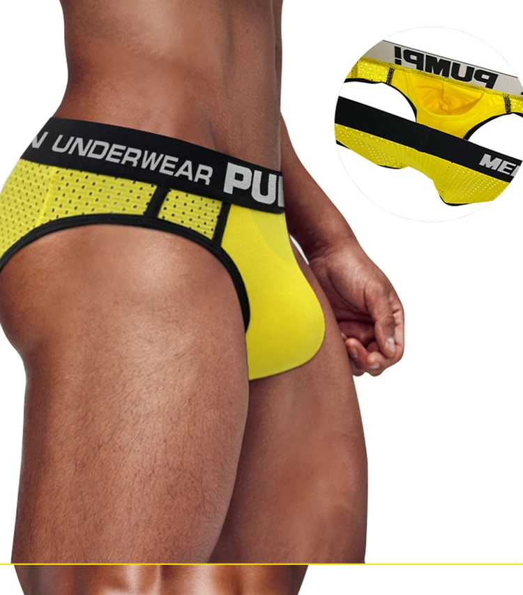Calzoncillos tipo bikini transpirables para hombre, con bolsa convexa en forma de U, ropa interior masculina con cintura elástica Calzoncillos tipo bikini transpirables para hombre, con bolsa convexa en forma de U, ropa interior masculina con cintura elástica