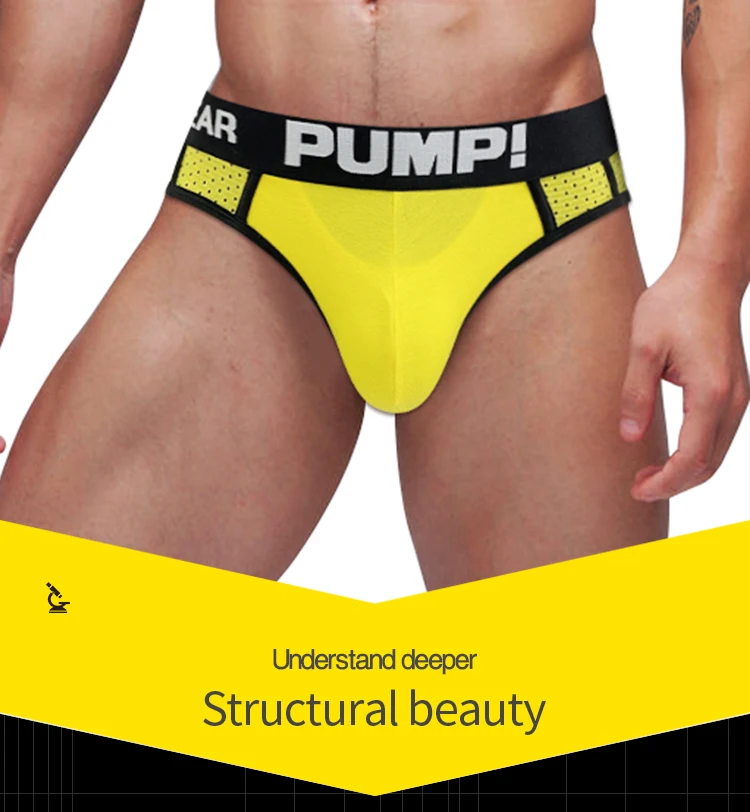 Calzoncillos tipo bikini transpirables para hombre, con bolsa convexa en forma de U, ropa interior masculina con cintura elástica Calzoncillos tipo bikini transpirables para hombre, con bolsa convexa en forma de U, ropa interior masculina con cintura elástica