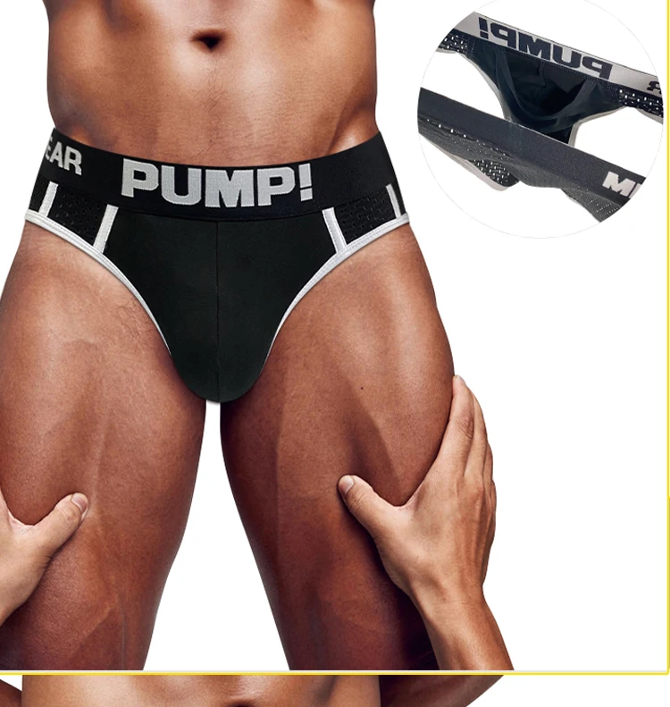 Calzoncillos tipo bikini transpirables para hombre, con bolsa convexa en forma de U, ropa interior masculina con cintura elástica Calzoncillos tipo bikini transpirables para hombre, con bolsa convexa en forma de U, ropa interior masculina con cintura elástica