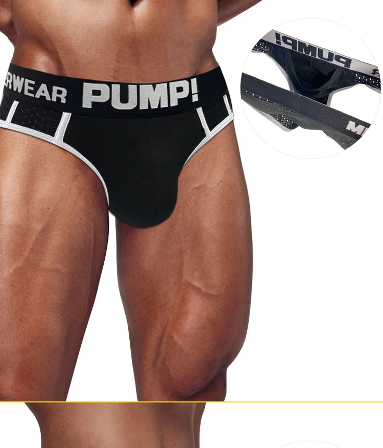 Calzoncillos tipo bikini transpirables para hombre, con bolsa convexa en forma de U, ropa interior masculina con cintura elástica Calzoncillos tipo bikini transpirables para hombre, con bolsa convexa en forma de U, ropa interior masculina con cintura elástica