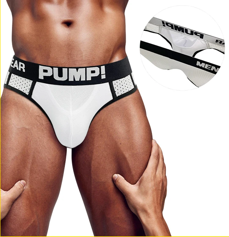 Calzoncillos tipo bikini transpirables para hombre, con bolsa convexa en forma de U, ropa interior masculina con cintura elástica Calzoncillos tipo bikini transpirables para hombre, con bolsa convexa en forma de U, ropa interior masculina con cintura elástica