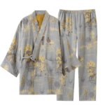 Conjunto de ropa de dormir de 2 piezas para hombre de manga larga - Imagen 5