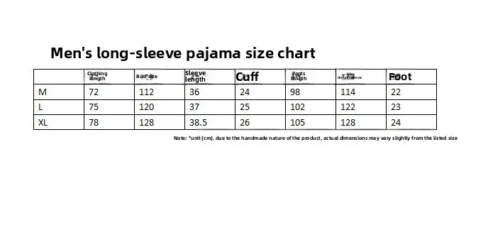 Conjunto de ropa de dormir de 2 piezas para hombre de manga larga