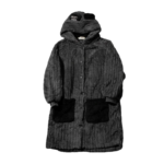 Bata con capucha de forro polar coral ueso para parejas, conjunto de pijamas casus de invierno, bata de baño de manga la... - Imagen 2