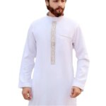 Bata Larga Estampada para Hombre, Ropa Étnica Informal, Tela Suave y Cómoda, Estilo Asiático Tradicional, Bata Masculina para... - Imagen 3