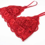 Varsbaby Conjuntos de sujetador de encaje para mujer Sujetador sin relleno Panty Medias de liga Ropa interior de verano Lencería sexy - Imagen 4