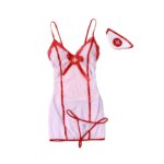 Conjunto de lencería erótica 2027, conjunto de ropa interior transparente de encaje porno, conjunto de sujetador y bragas con liguero, disfraces sexys, conjunto erótico de enfermera.