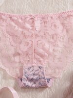 Conjunto de 6 piezas de sujetador y bragas para mujer, conjunto sexy con encaje estampado y patchwork, sin forro, ajuste cómodo, sujetador push-up para mujer, conjunto de ropa interior femenina - Imagen 6