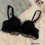 Conjunto de lencería de encaje con bordados de mariposas, diseño atractivo, sujetador sin aros con efecto push-up y bragas a juego, de la marca Pure Desire, suave y cómodo, ropa interior íntima. - Imagen 4
