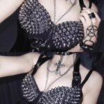 Nuevo sujetador de lencería sexy para mujer con diamantes de imitación, top plateado sin aros, bralette de moda con lentejuelas.