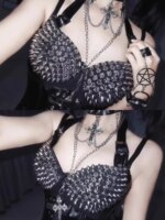 Nuevo sujetador de lencería sexy para mujer con diamantes de imitación, top plateado sin aros, bralette de moda con lentejuelas.