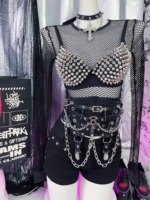 Nuevo sujetador de lencería sexy para mujer con diamantes de imitación, top plateado sin aros, bralette de moda con lentejuelas. - Imagen 4
