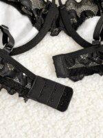 Conjunto de Lencería con Estampado de Leopardo Salvaje, Sujetador con Aros y Encaje Festoneado con Tirantes y Aberturas, 2 Piezas, Atuendo Íntimo para Citas Románticas - Imagen 6