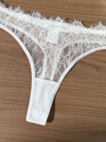 Conjunto de bralette y bragas blancas de encaje francés para mujer, conjunto de dos piezas de ropa interior sexy y fina de verano Pure Desire - Imagen 3