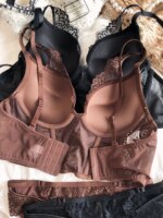 Conjunto de lencería sexy de encaje con camisola, sujetador extendido con varillas, ropa interior que estiliza la cintura y bragas de mujer con escote en V profundo - Imagen 3