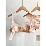 Conjunto de Lencería de Encaje Cómodo para Mujer, Sujetador con Aros Suaves, Copa Delgada, Push-Up, Transpirable, Ropa Interior para Mujeres con Busto Pequeño - Imagen 6
