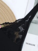 Ropa Interior de Yoga Transpirable de Cintura Baja para Mujer, Tanga de Nailon sin Costuras con Borde de Encaje, Diseño Elega... - Imagen 4