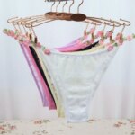 Tanga de encaje bordado con motivos florales, para mujer, de tejido transparente, con cintura baja, sexy, romántica, ropa interior femenina. - Imagen 2