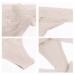 Tanga de seda de morera para mujer, con corte bajo, encaje, diseño sexy y sin costuras. - Imagen 6
