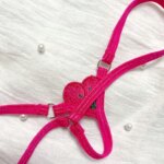 Extra Mini mujer Tback Crotchless Sexy Tanga Hot Pink cerezas G-String pantalones cortos entrepierna profundidad Sexy erótico mujeres calzoncillos - Imagen 6