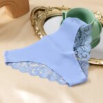 TrowBridge-Conjunto de 3 uds de bragas para mujer, ropa interior femenina de encaje dulce, lencería Sexy calada, bragas de satén de seda, calzoncillos acogedores para mujer - Imagen 3