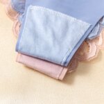 TrowBridge-Conjunto de 3 uds de bragas para mujer, ropa interior femenina de encaje dulce, lencería Sexy calada, bragas de satén de seda, calzoncillos acogedores para mujer - Imagen 5