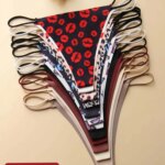 Tanga sin costuras para mujer, bragas de cintura baja con tirantes finos, ropa interior Sexy, bragas cómodas con espalda en T, 10 Uds.