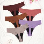 Nuevo diseño, bragas menstruales de 4 capas a prueba de fugas de cintura baja sin costuras, bragas lavables de flujo ligero para mujer, Tanga