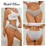 4 unids/set de ropa interior elástica de algodón sin costuras, bragas de cintura baja para mujer, bragas sexis transpirables de Color sólido, calzoncillos suaves para mujer - Imagen 3